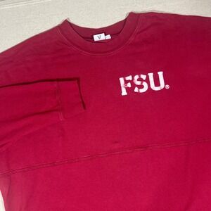 FSU‎ Noles Venley Women's Large Maroon Spirit Jersey T-Shirt Florida State
